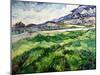 The Green Wheatfield Behind the Asylum, 1889-Vincent van Gogh-Mounted Giclee Print