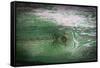 The Green Wood Texture with Natural Patterns-Madredus-Framed Stretched Canvas