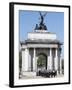 The Grenadier Guards pass through Wellington Arch at Hyde Park Corner-Associated Newspapers-Framed Photo