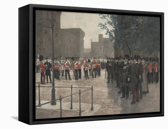 The Grenadier Guards, Tower of London, 1880-Jean-Baptiste Edouard Detaille-Framed Stretched Canvas