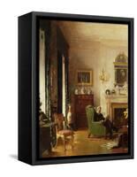 The Grey Drawing Room-Albert Chevallier Tayler-Framed Stretched Canvas
