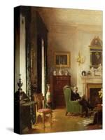 The Grey Drawing Room-Albert Chevallier Tayler-Stretched Canvas