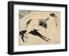 The Grey Hound with the Glove (W/C & Graphite on Paper)-William Nicholson-Framed Giclee Print