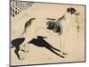 The Grey Hound with the Glove (W/C & Graphite on Paper)-William Nicholson-Mounted Giclee Print