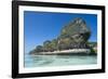 The grey Lekiny cliffs, Ouvea, Loyalty Islands, New Caledonia, Pacific-Michael Runkel-Framed Photographic Print