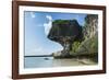 The grey Lekiny cliffs, Ouvea, Loyalty Islands, New Caledonia, Pacific-Michael Runkel-Framed Photographic Print