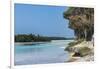 The grey Lekiny cliffs, Ouvea, Loyalty Islands, New Caledonia, Pacific-Michael Runkel-Framed Photographic Print