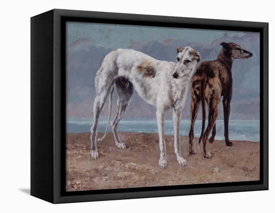 The Greyhounds of the Comte De Choiseul, 1866-Gustave Courbet-Framed Stretched Canvas