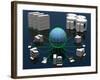 The Grid-David Parker-Framed Photographic Print