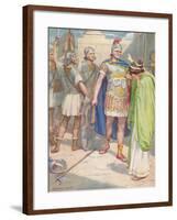 'The grief of the sister of Horatius, c1912 (1912)-Ernest Dudley Heath-Framed Giclee Print