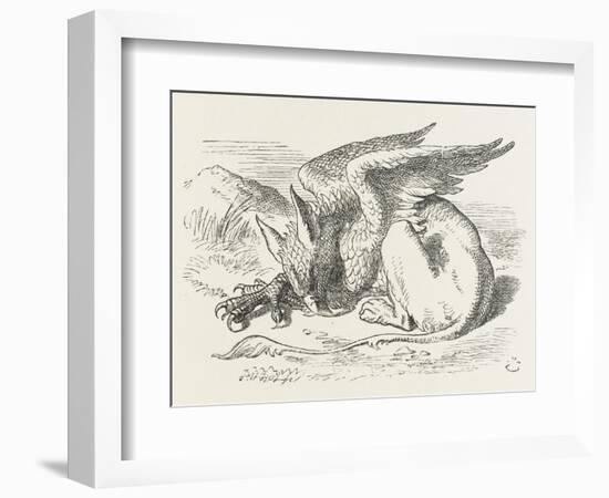 The Griffin Asleep-John Tenniel-Framed Photographic Print