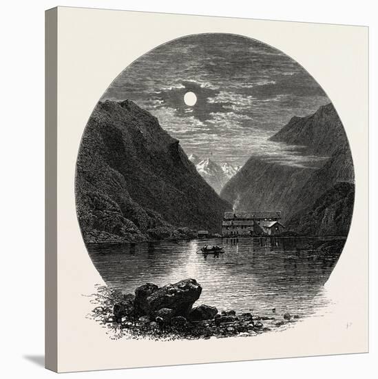 The Grimsel Hospice, Grimsel Hospiz, Switzerland, the Passes of the Alps, 19th Century-null-Stretched Canvas