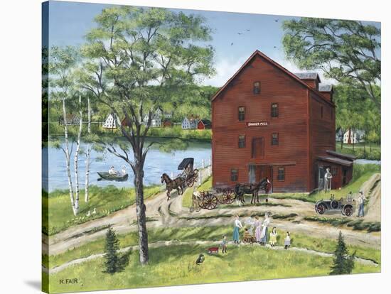 The Grist Mill (At West Stockbridge)-Bob Fair-Stretched Canvas