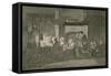 The Grocer and His Family at Prayers-John Franklin-Framed Stretched Canvas