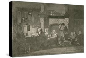 The Grocer and His Family at Prayers-John Franklin-Stretched Canvas