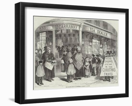 The Grocer's Shop at Christmas-Myles Birket Foster-Framed Giclee Print