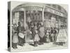 The Grocer's Shop at Christmas-Myles Birket Foster-Stretched Canvas