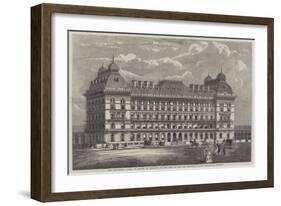 The Grosvenor Hotel, in Course of Erection on the Site of the Old Grosvenor Basin, Belgravia-null-Framed Giclee Print