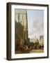 The Grote Markt, Haarlem, Looking West-Gerrit Adriaensz Berckheyde-Framed Giclee Print