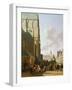 The Grote Markt, Haarlem, Looking West-Gerrit Adriaensz Berckheyde-Framed Giclee Print