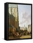 The Grote Markt, Haarlem, Looking West-Gerrit Adriaensz Berckheyde-Framed Stretched Canvas