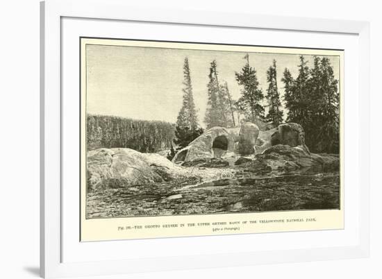 The Grotto Geyser in the Upper Geyser Basin of the Yellowstone National Park-null-Framed Giclee Print