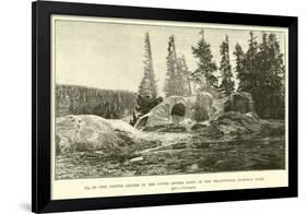 The Grotto Geyser in the Upper Geyser Basin of the Yellowstone National Park-null-Framed Giclee Print