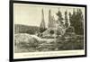 The Grotto Geyser in the Upper Geyser Basin of the Yellowstone National Park-null-Framed Giclee Print