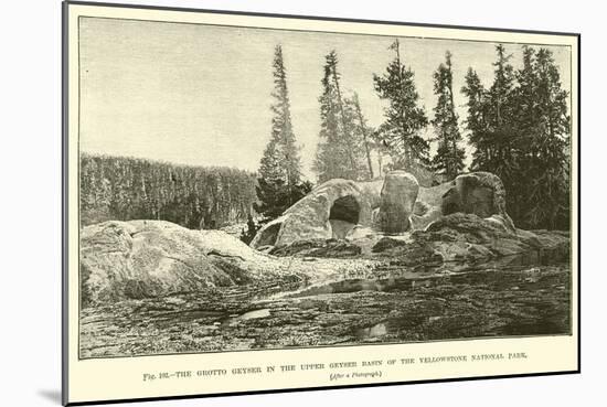 The Grotto Geyser in the Upper Geyser Basin of the Yellowstone National Park-null-Mounted Giclee Print