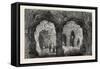The Grotto in Hawkstone Park 1854-null-Framed Stretched Canvas