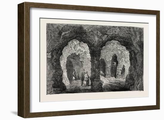 The Grotto in Hawkstone Park 1854-null-Framed Giclee Print