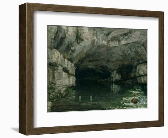 The Grotto of the Loue, 1864-Gustave Courbet-Framed Giclee Print