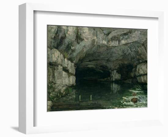 The Grotto of the Loue, 1864-Gustave Courbet-Framed Giclee Print