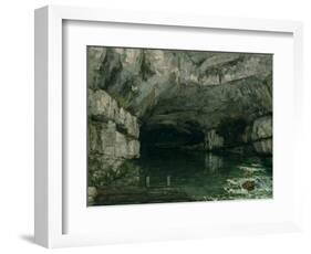 The Grotto of the Loue, 1864-Gustave Courbet-Framed Giclee Print