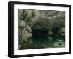 The Grotto of the Loue, 1864-Gustave Courbet-Framed Giclee Print