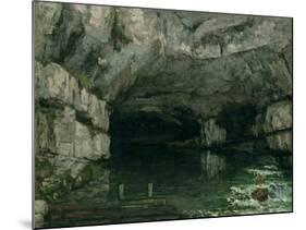 The Grotto of the Loue, 1864-Gustave Courbet-Mounted Giclee Print