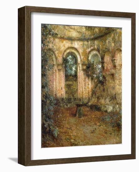 The Grounds of the Castle; Le Cour Du Chateau, 1905-Henri Eugene Augustin Le Sidaner-Framed Giclee Print