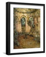 The Grounds of the Castle; Le Cour Du Chateau, 1905-Henri Eugene Augustin Le Sidaner-Framed Giclee Print