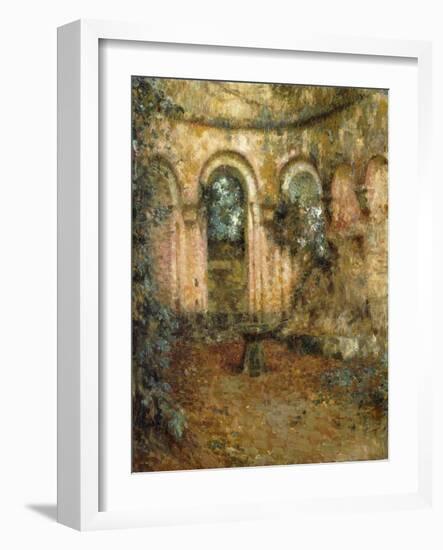 The Grounds of the Castle; Le Cour Du Chateau, 1905-Henri Eugene Augustin Le Sidaner-Framed Giclee Print