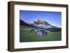 The Group of Odle Viewed from Gampen Alm at Dawn. Funes Valley. Dolomites South Tyrol Italy Europe-ClickAlps-Framed Photographic Print