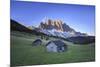 The Group of Odle Viewed from Gampen Alm at Dawn. Funes Valley. Dolomites South Tyrol Italy Europe-ClickAlps-Mounted Photographic Print
