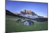 The Group of Odle Viewed from Gampen Alm at Dawn. Funes Valley. Dolomites South Tyrol Italy Europe-ClickAlps-Mounted Photographic Print