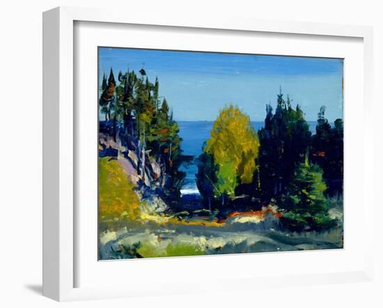 The Grove - Monhegan, 1911 (Oil on Board)-George Wesley Bellows-Framed Giclee Print