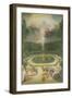 The Groves of the Versailles. View of the Fountain of Enceladus with the Feast of Lycaon (Oil on Ca-Jean the Younger Cotelle-Framed Giclee Print
