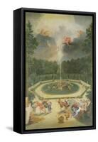 The Groves of the Versailles. View of the Fountain of Enceladus with the Feast of Lycaon (Oil on Ca-Jean the Younger Cotelle-Framed Stretched Canvas