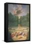 The Groves of Versailles. View of the Amphitheatre and the Water Theatre with Venus Surrounded by…-Jean the Younger Cotelle-Framed Stretched Canvas