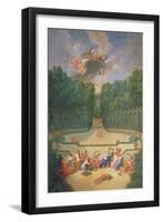 The Groves of Versailles. View of the Amphitheatre and the Water Theatre with Venus Surrounded by…-Jean the Younger Cotelle-Framed Giclee Print