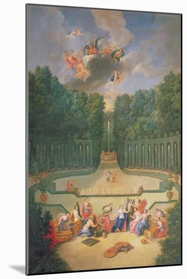 The Groves of Versailles. View of the Amphitheatre and the Water Theatre with Venus Surrounded by…-Jean the Younger Cotelle-Mounted Giclee Print