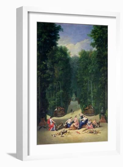 The Groves of Versailles: View of the Maze with Diana and Her Nymphs, 1688-Jean Cotelle the Younger-Framed Giclee Print