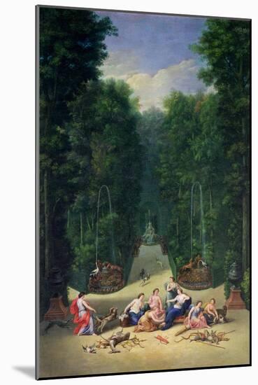 The Groves of Versailles: View of the Maze with Diana and Her Nymphs, 1688-Jean Cotelle the Younger-Mounted Giclee Print